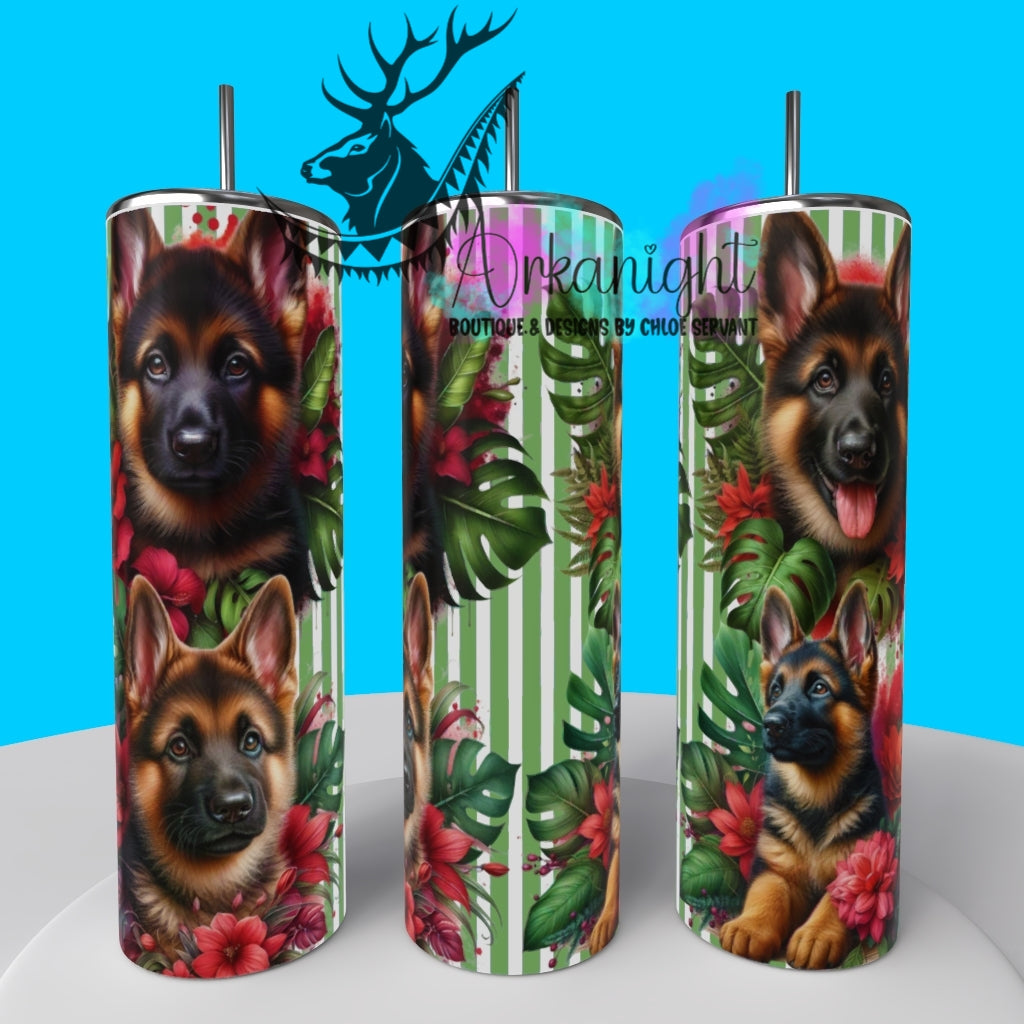 Gourde sur commande - Collection Monstera & Chiot 2025 - Berger Allemand