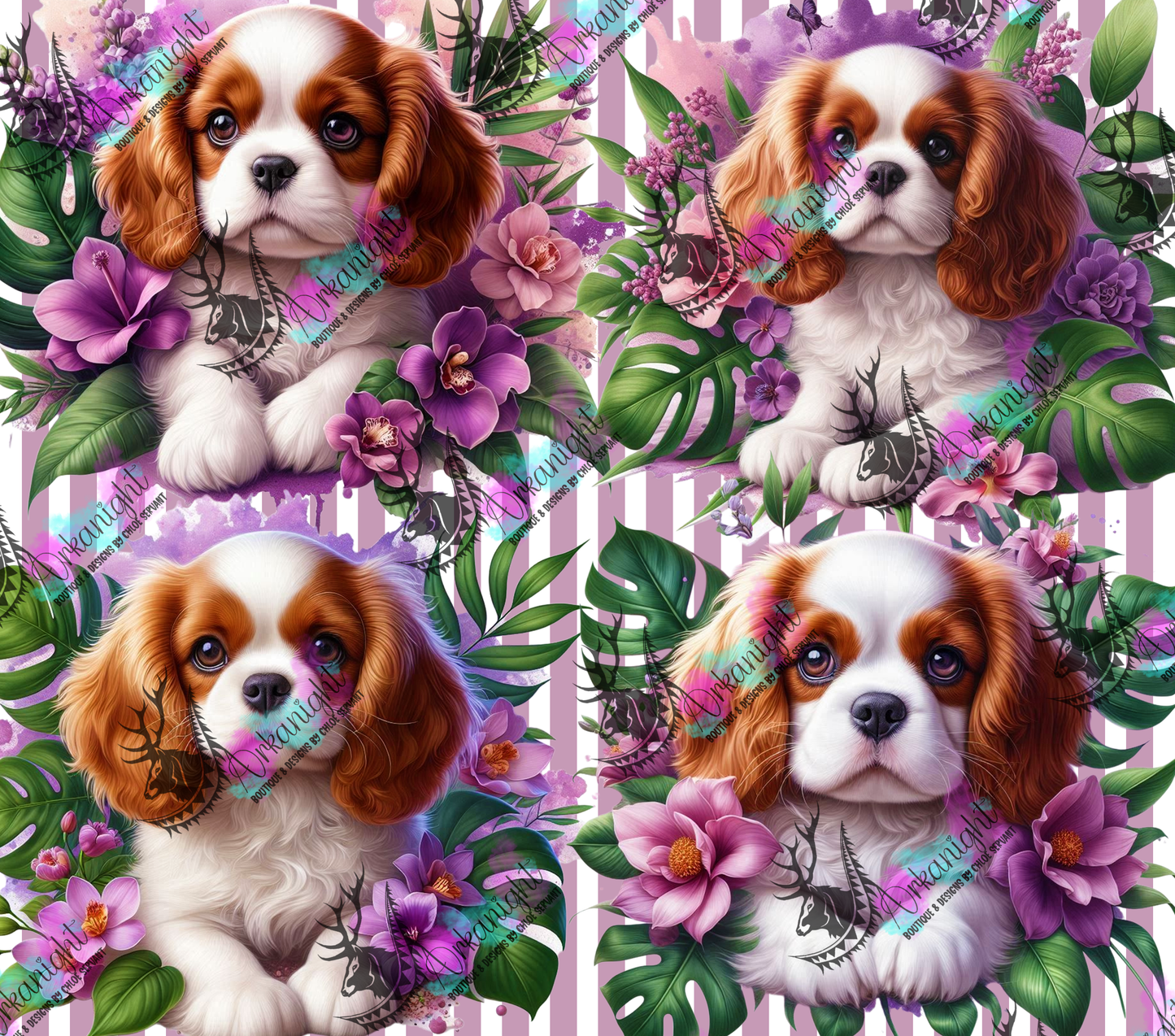 Numérique - Collection Monstera & Chiot 2025 - Cavalier King Charle