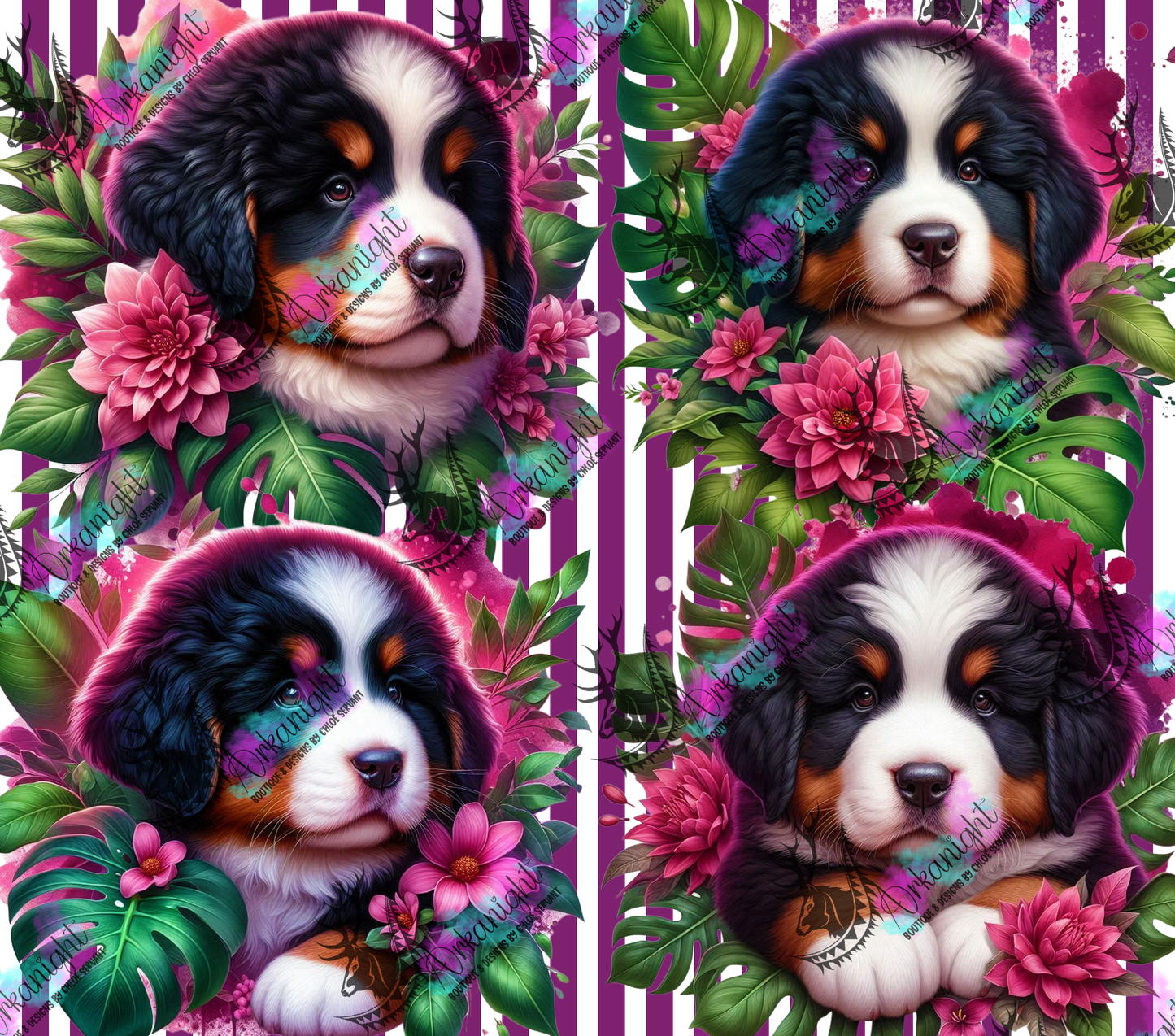 Numérique - Collection Monstera & Chiot 2025 - Bernese Mountain