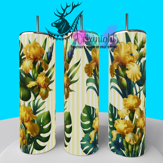 Gourde sur commande - Collection Monstera & Fleurs 2025 - Iris Jaune