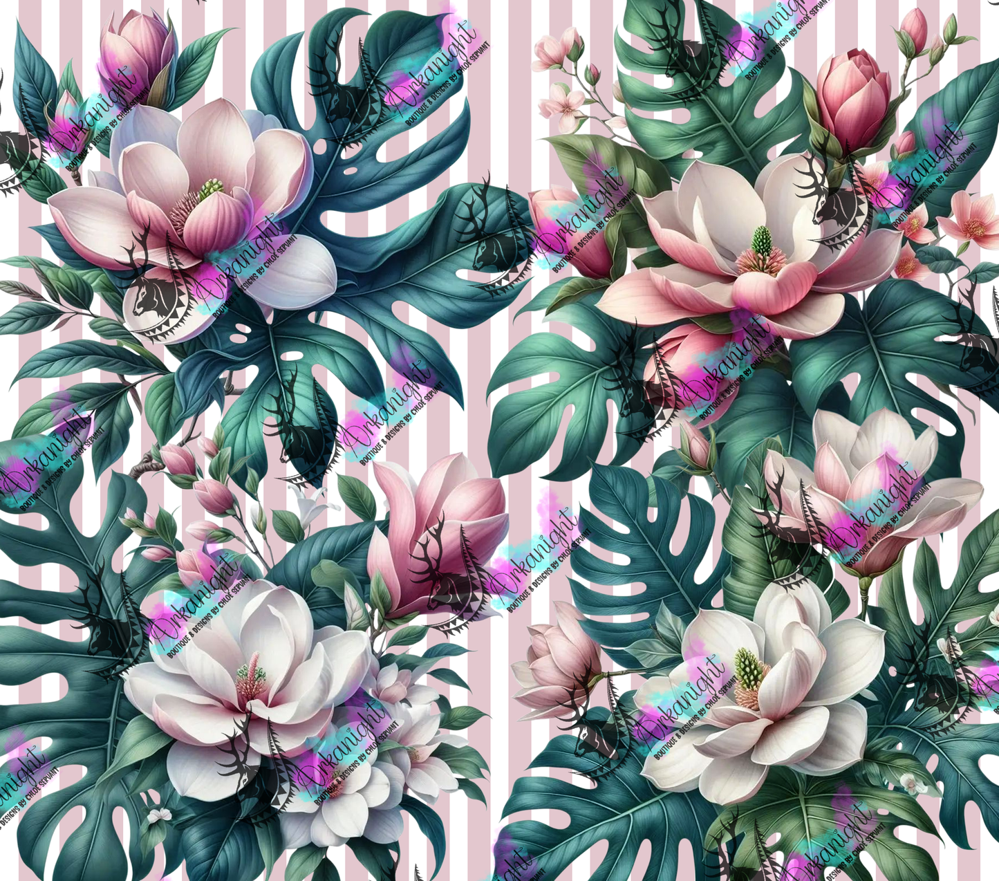 Numérique - Collection Monstera & Fleurs - Magnolia