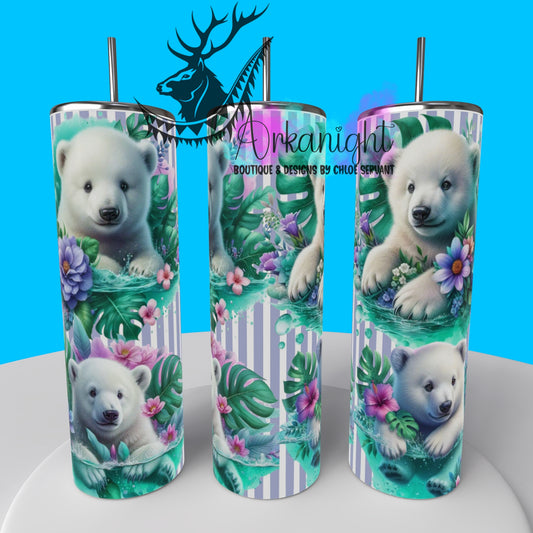 Gourde sur commande - Collection Monstera & Animals- Polar Bear
