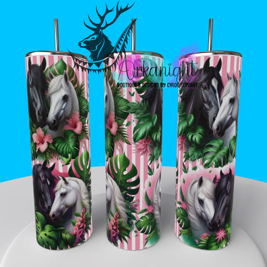 Gourde sur commande - Collection Monstera & Animals- Horses in love