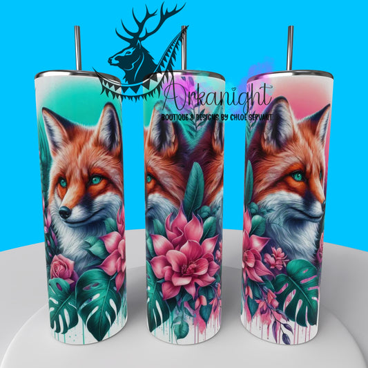 Gourde sur commande - Collection Monstera & Animals- Fox in love- 02