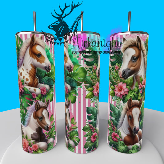 Numérique - Collection Monstera & Animals - Poulain Paint Horse