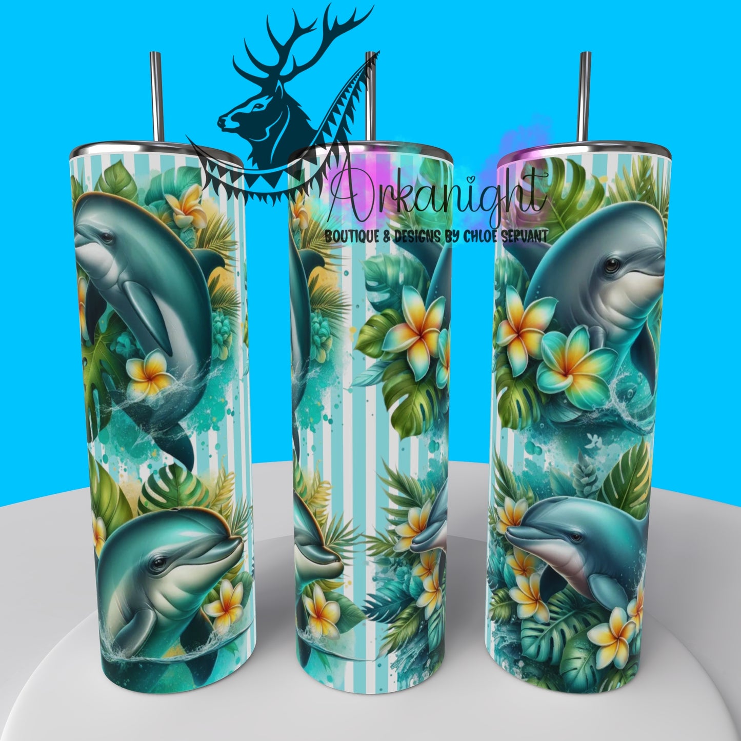 Gourde sur commande - Collection Monstera & Animals - Dauphin