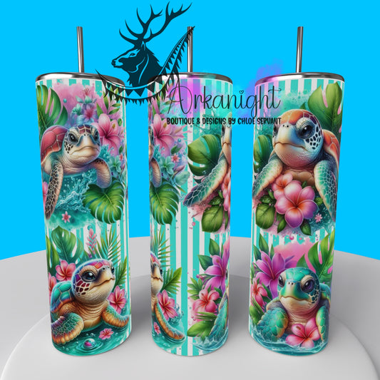 Gourde sur commande - Collection Monstera & Animals - Tortue de mer - 02