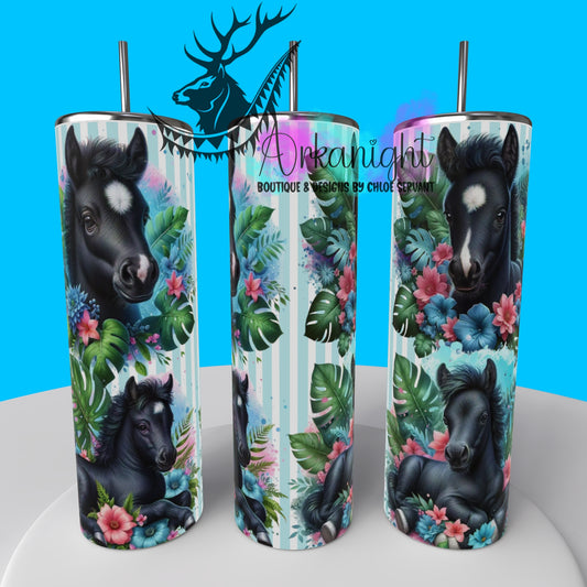 Numérique - Collection Monstera & Animals - Poulain Noir
