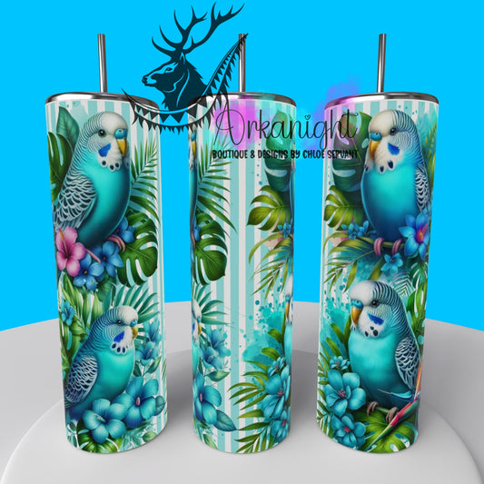 Numérique - Collection Monstera & Animals - Peruche Bleue
