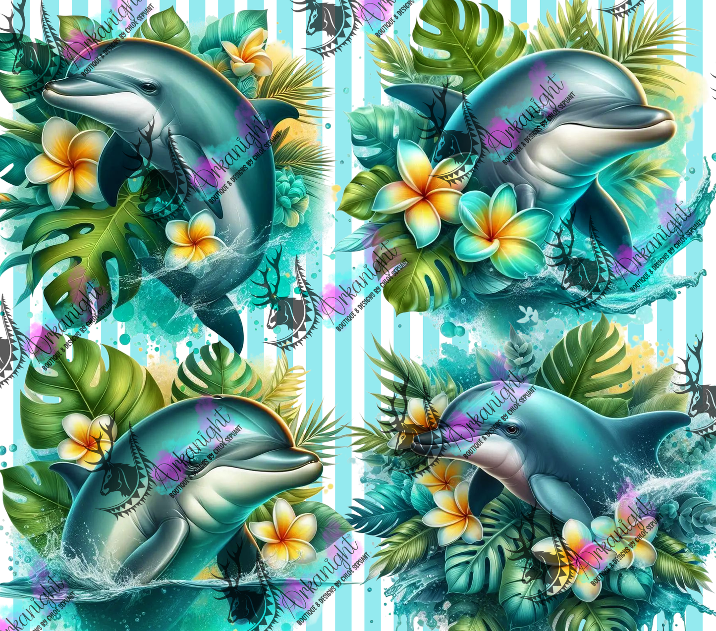 Numérique - Collection Monstera & Animals - Dauphin