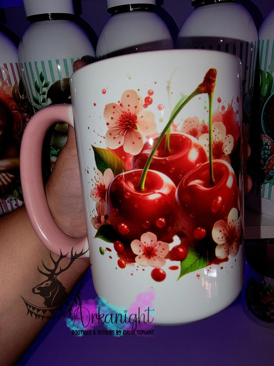 Tasse en céramique sur commande - Cerise