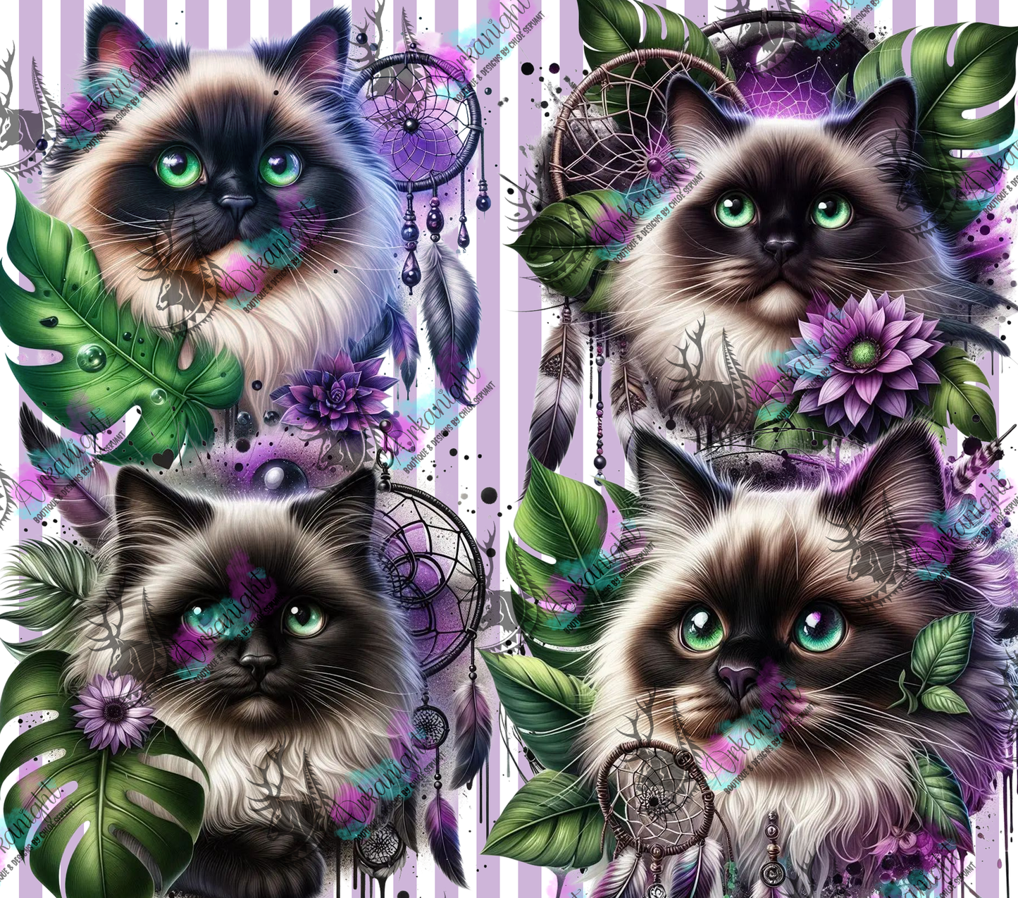 Numérique - Collection Monstera & Chat - Ragdoll