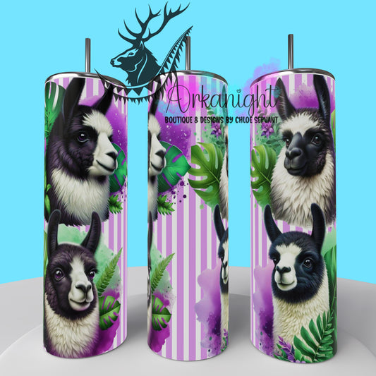 Gourde sur commande - Collection Monstera & Animals - Lhama - 02