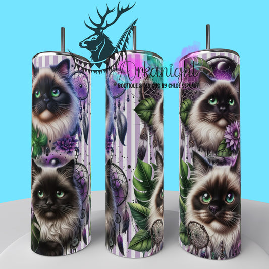 Gourde sur commande - Collection Monstera & Chat - Ragdoll
