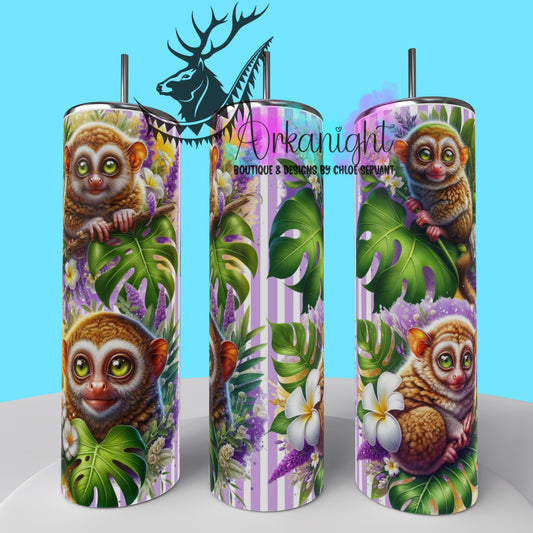 Gourde sur commande - Collection Monstera & Animals -Singe Tarsier