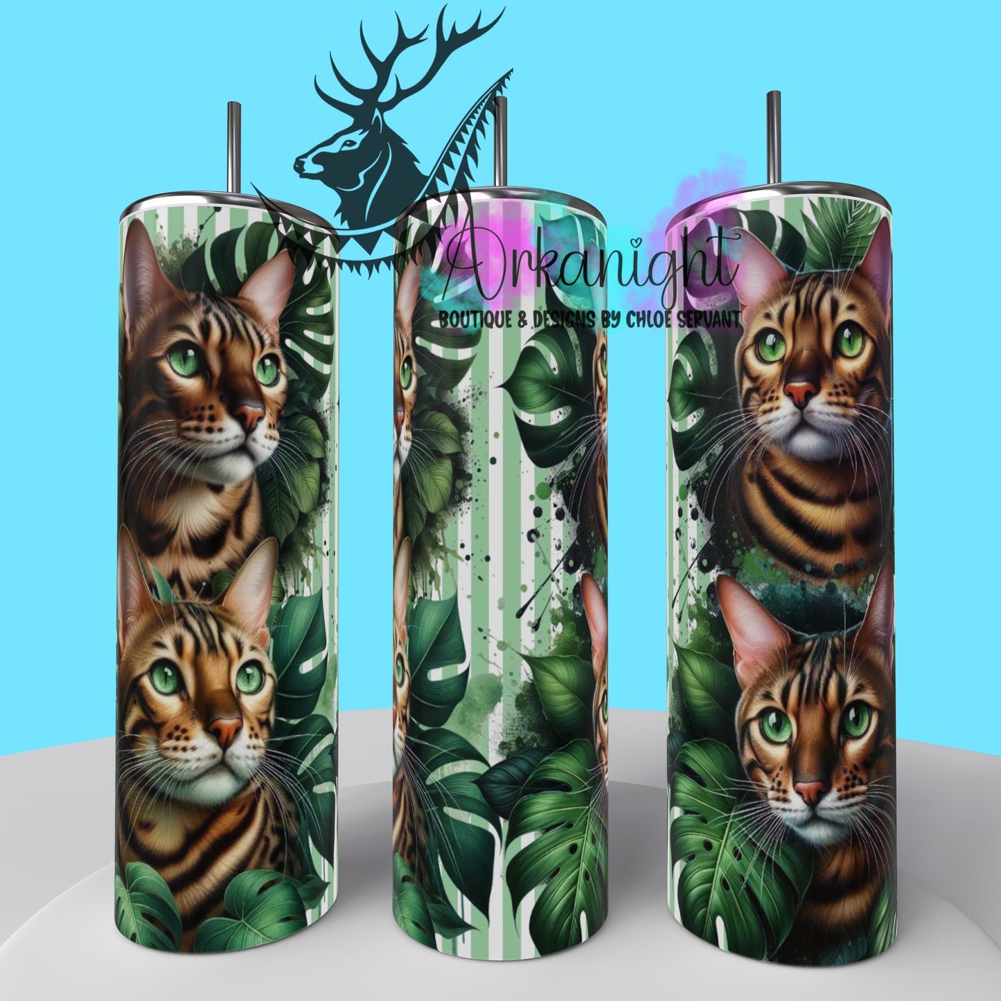 Gourde sur commande - Collection Monstera & Chat - Bengal 3.0