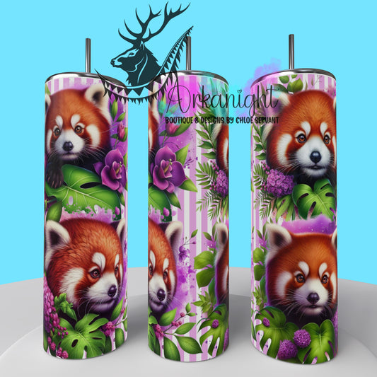 Gourde sur commande - Collection Monstera & Animals - Panda Roux 2.0