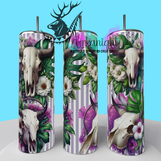 Gourde sur commande - Collection Monstera & Animals - Mauve Bramabull