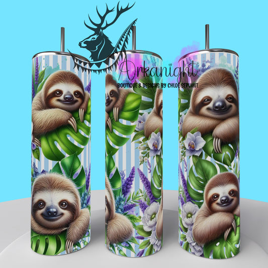 Gourde sur commande - Collection Monstera & Animals - Paresseux 2.0