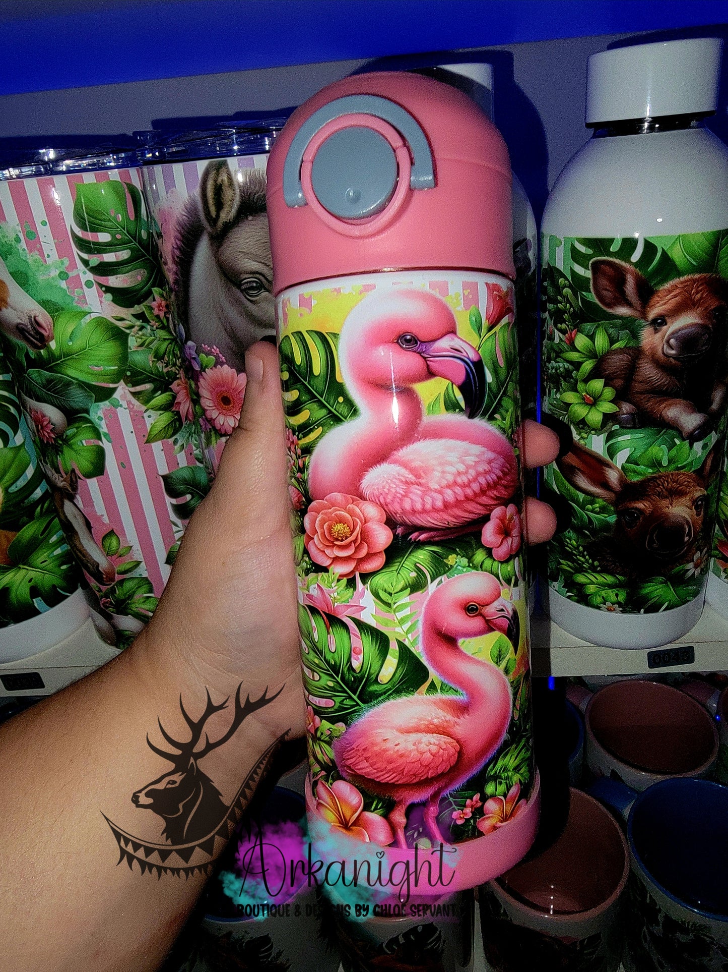 Gourde pour enfant - Sur Commande - Flamant Rose