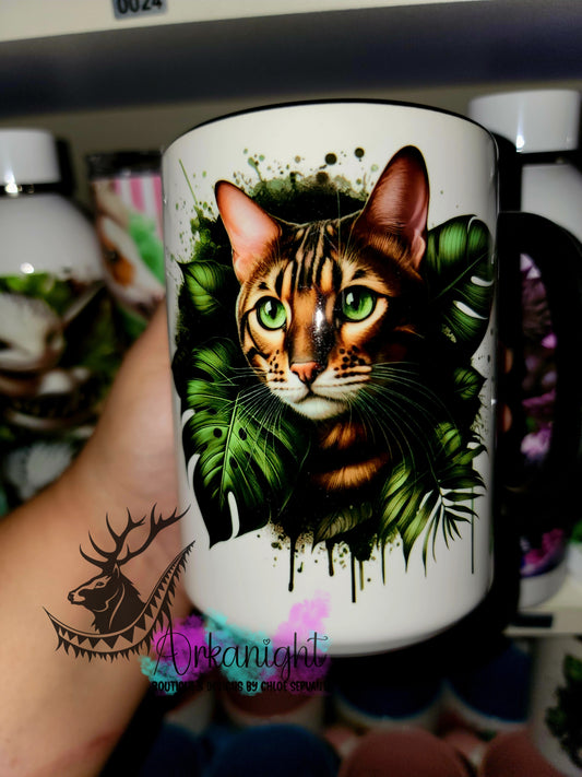Tasse en céramique sur commande - Monstera & Bengal