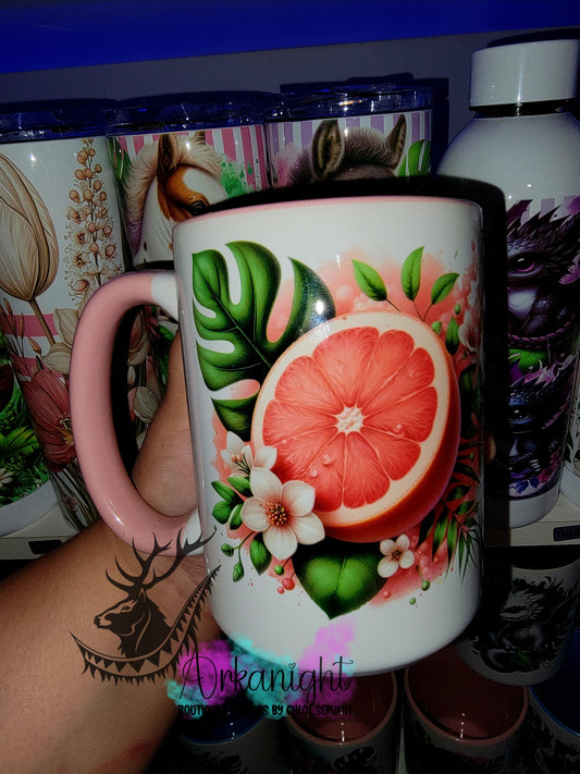 Tasse en céramique sur commande - Pamplemousse