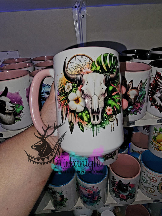 Tasse en céramique sur commande - Bramabull Boho Rose/orange/jaune