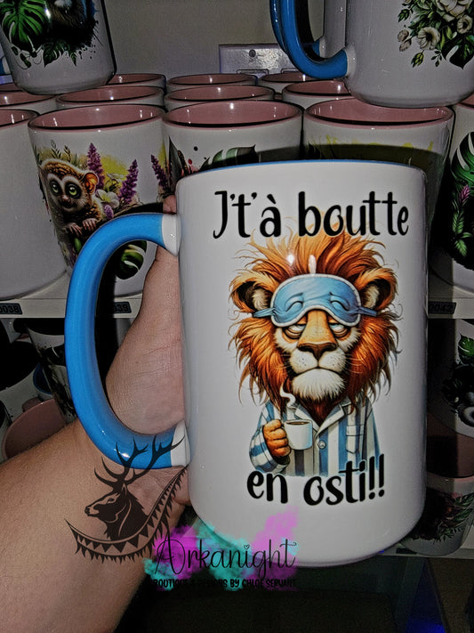Tasse en céramique sur commande - J't'à boutte en osti !!!