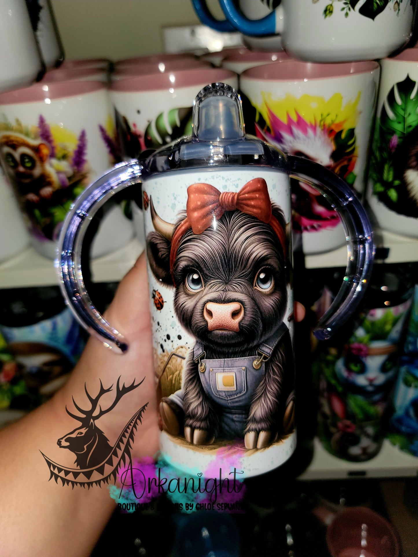 Gourde - Biberon Évolutif sur commande - Highland Cow Fermière