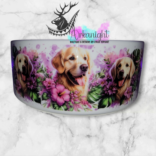 Gamelle en céramique sur commande - Golden Retriever