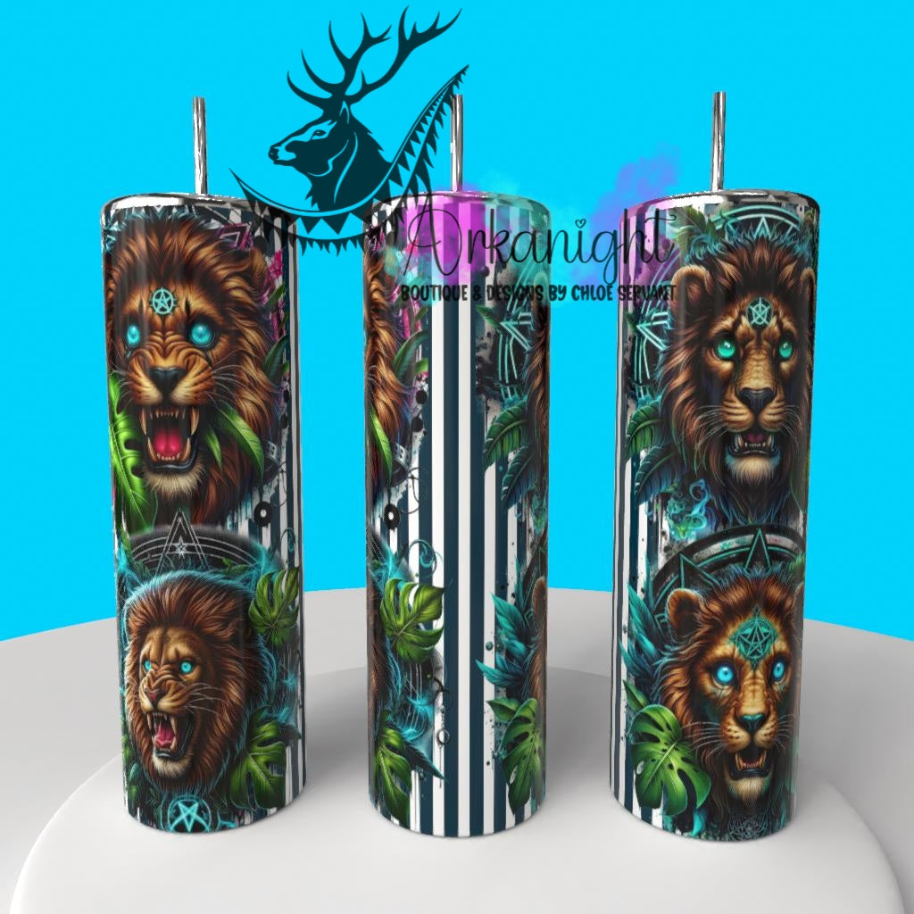 Gourde sur commande - Collection Monstera & Halloween 2025 - Psycho Lion