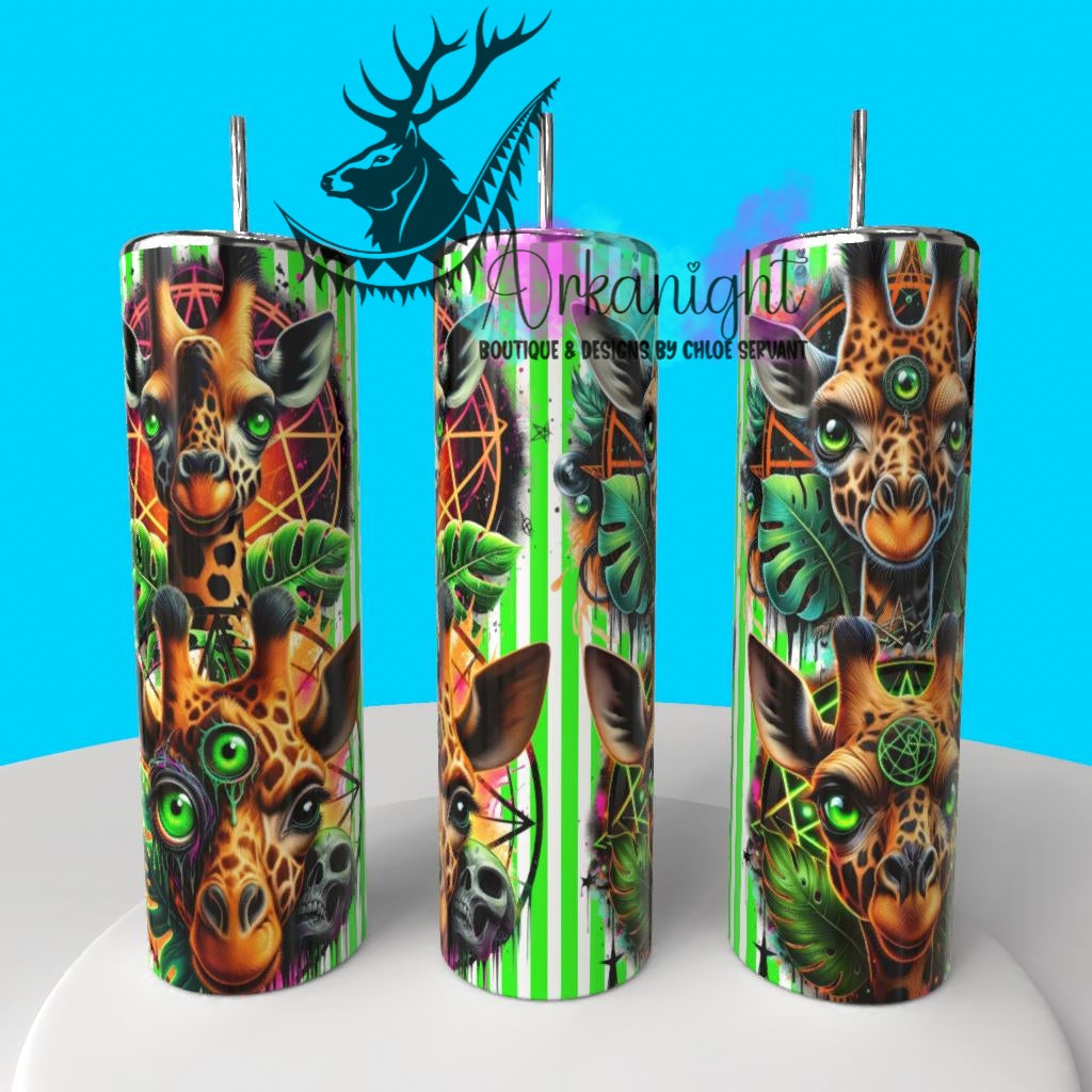 Gourde sur commande - Collection Monstera & Halloween 2025 - Psycho Giraffe