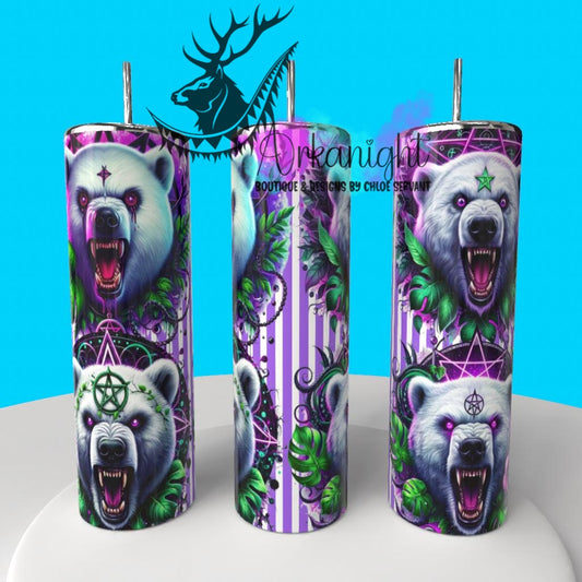 Gourde sur commande - Collection Monstera & Halloween 2025 - Psycho Polar Bear