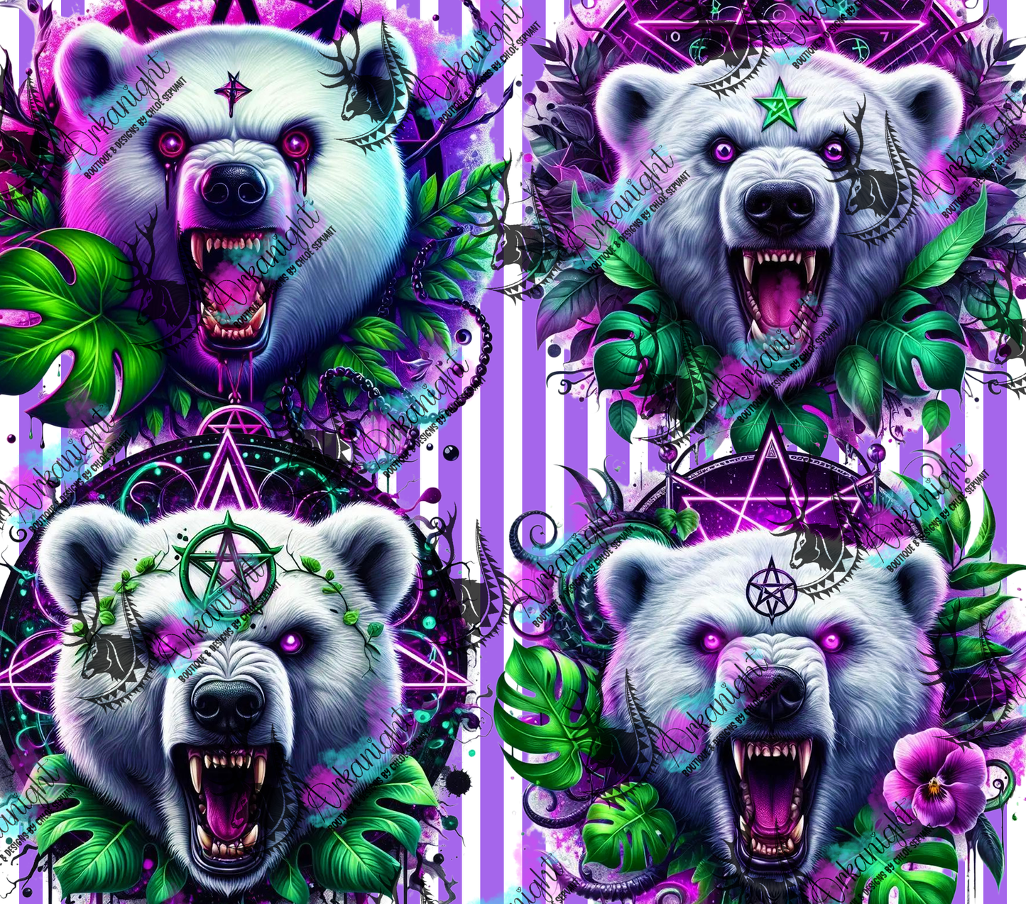 Numérique - Collection Monstera & Halloween 2025 - Psycho Polar Bear