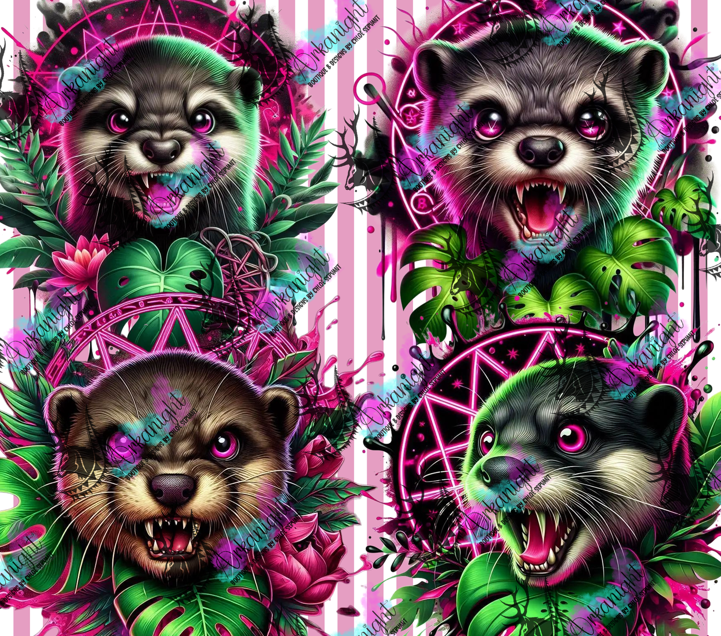 Numérique - Collection Monstera & Halloween 2025 - Psycho Otters