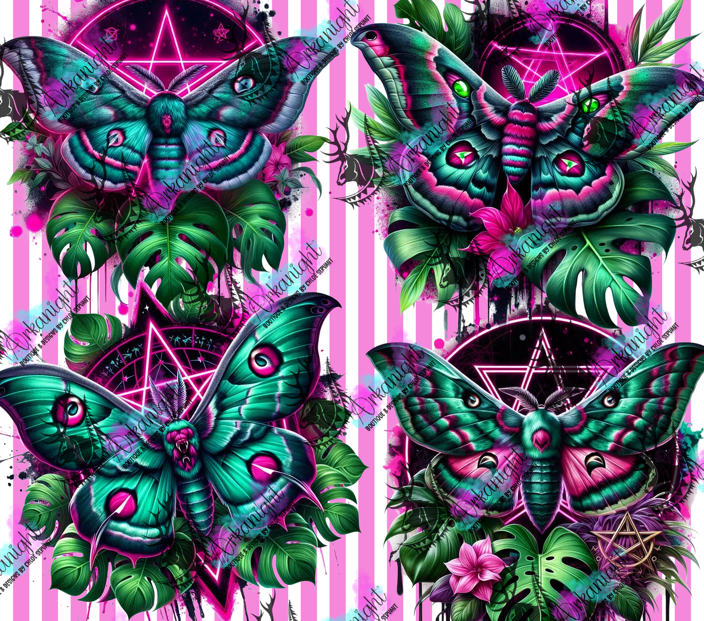 Numérique - Collection Monstera & Halloween 2025 - Pink Butterflies