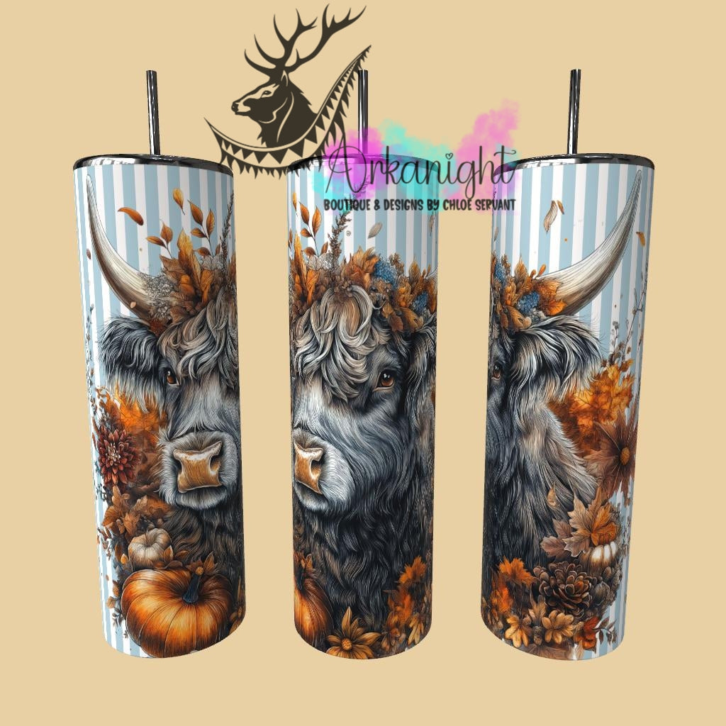 Gourde sur commande - Collection Automne 2025 - Highland Cow Grise