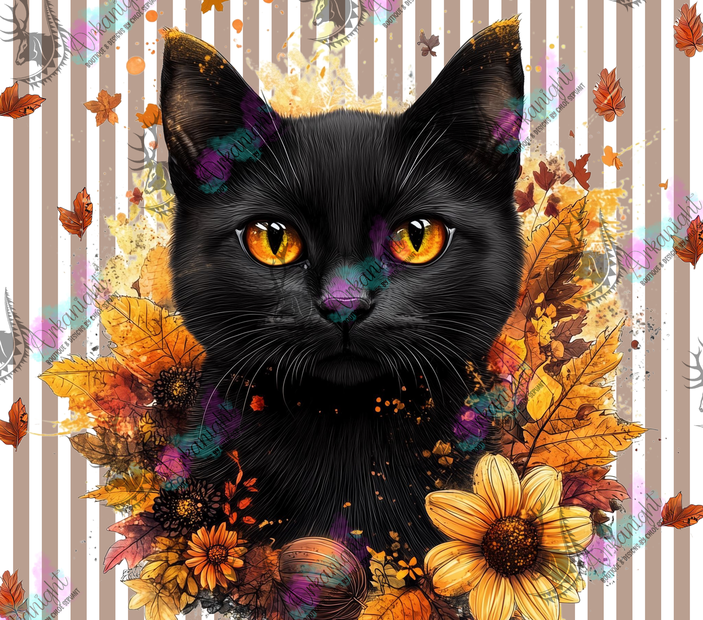 Numérique - Collection Monstera & Automne 2025 - Chat Noir