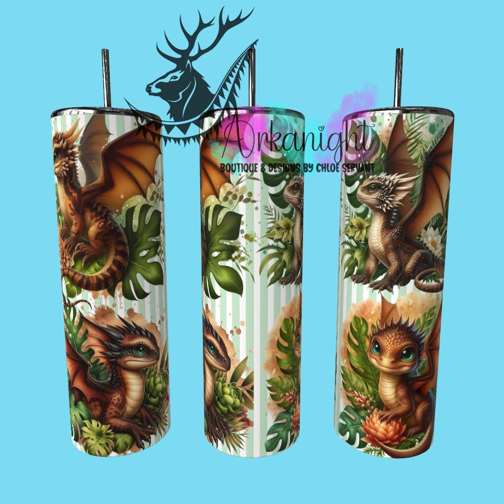 Gourde sur commande - Collection Monstera & Bébé Dragon - Brun