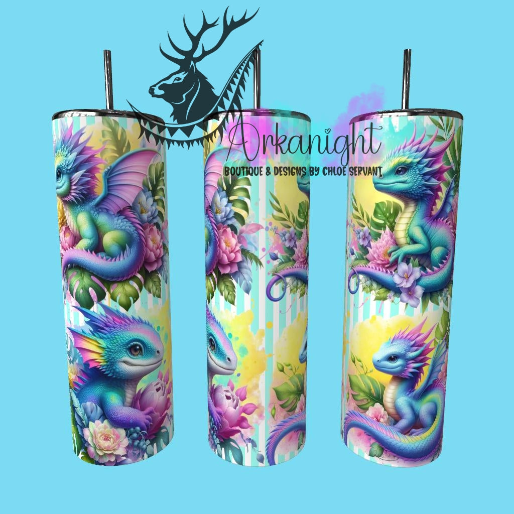 Gourde sur commande - Collection Monstera & Bébé Dragon - Pastel