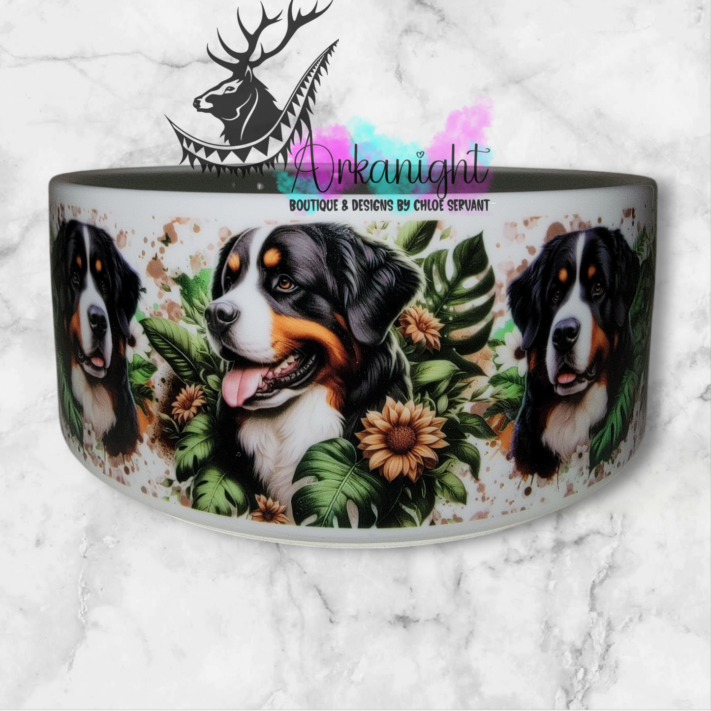 Gamelle en céramique sur commande - Bouvier Bernois