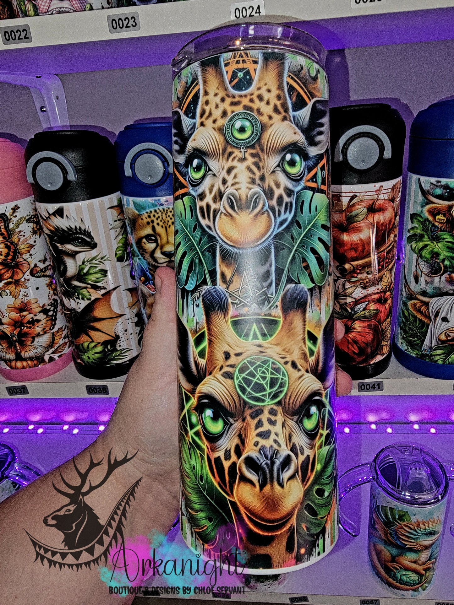 Gourde sur commande - Collection Monstera & Halloween 2025 - Psycho Giraffe