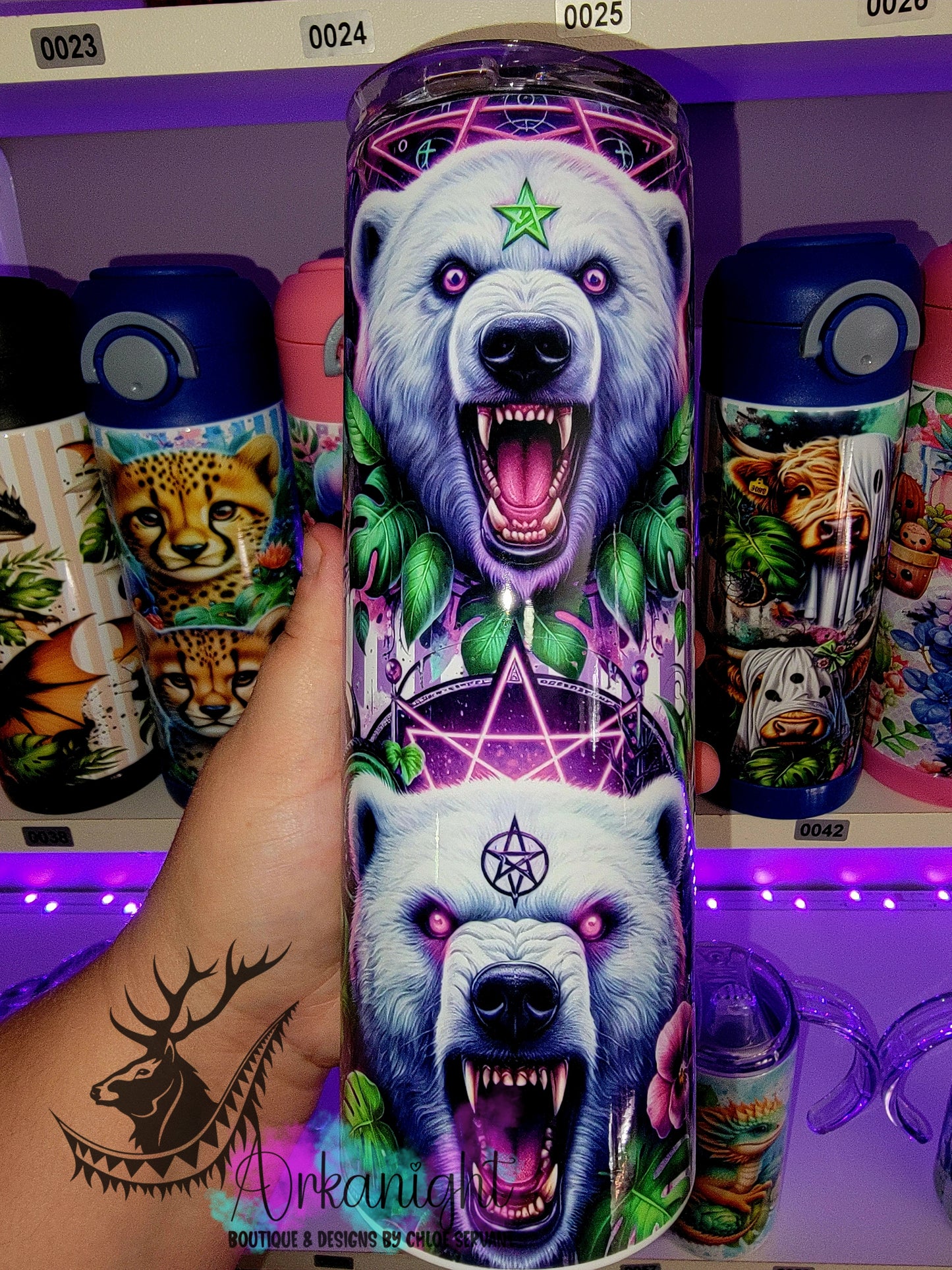 Gourde sur commande - Collection Monstera & Halloween 2025 - Psycho Polar Bear
