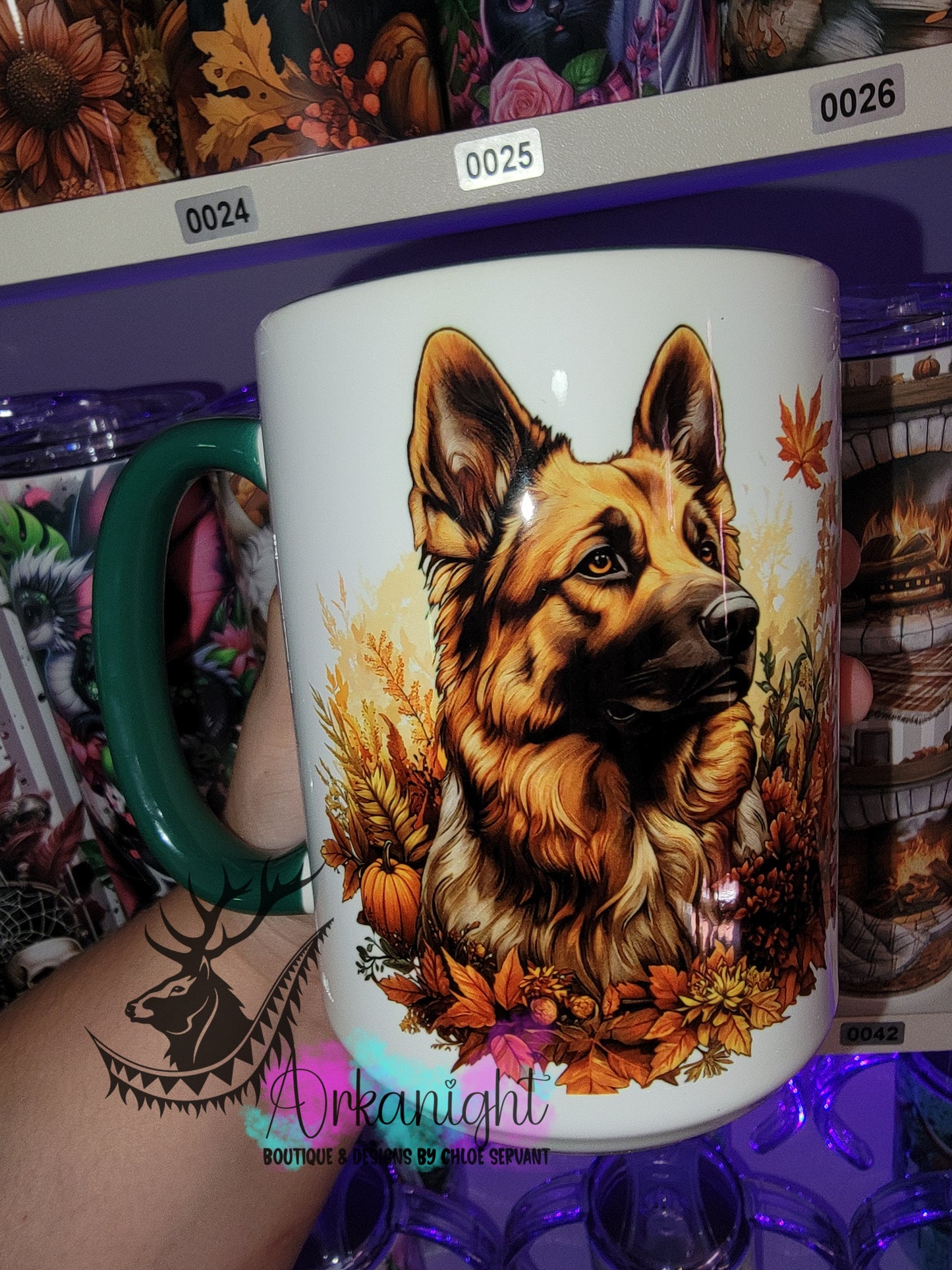 Tasse en céramique sur commande - Collection Automne - Berger Allemand