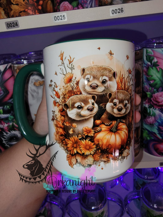 Tasse en céramique sur commande - Collection Automne - Otters