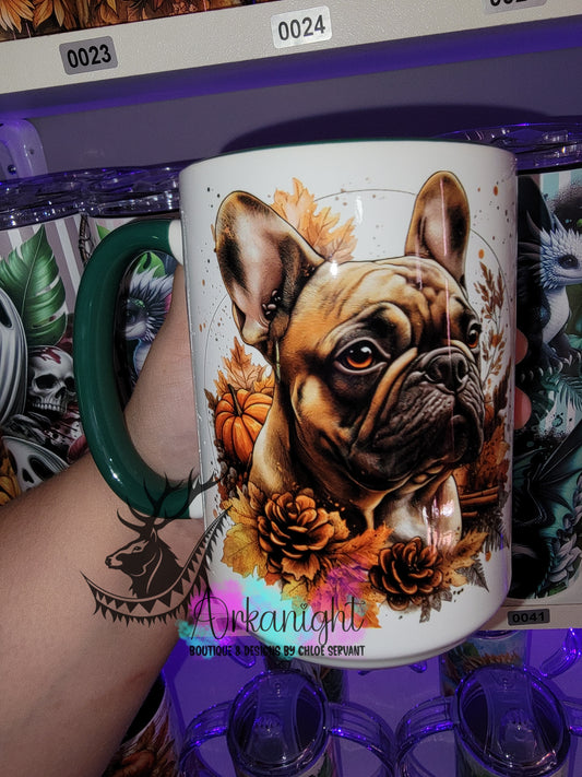 Tasse en céramique sur commande - Collection Automne - French Bulldog Tan