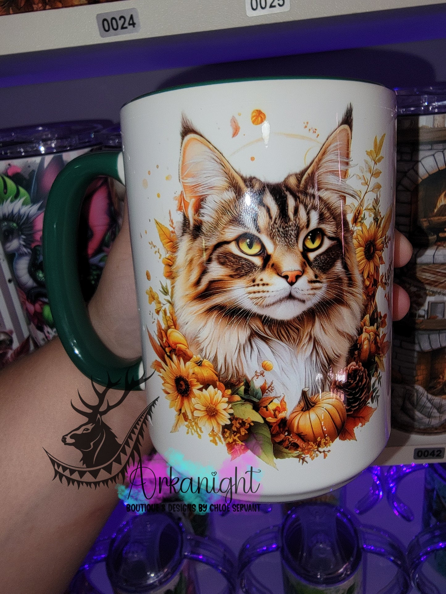 Tasse en céramique sur commande - Collection Automne - MaineCoon Tabby 2.0