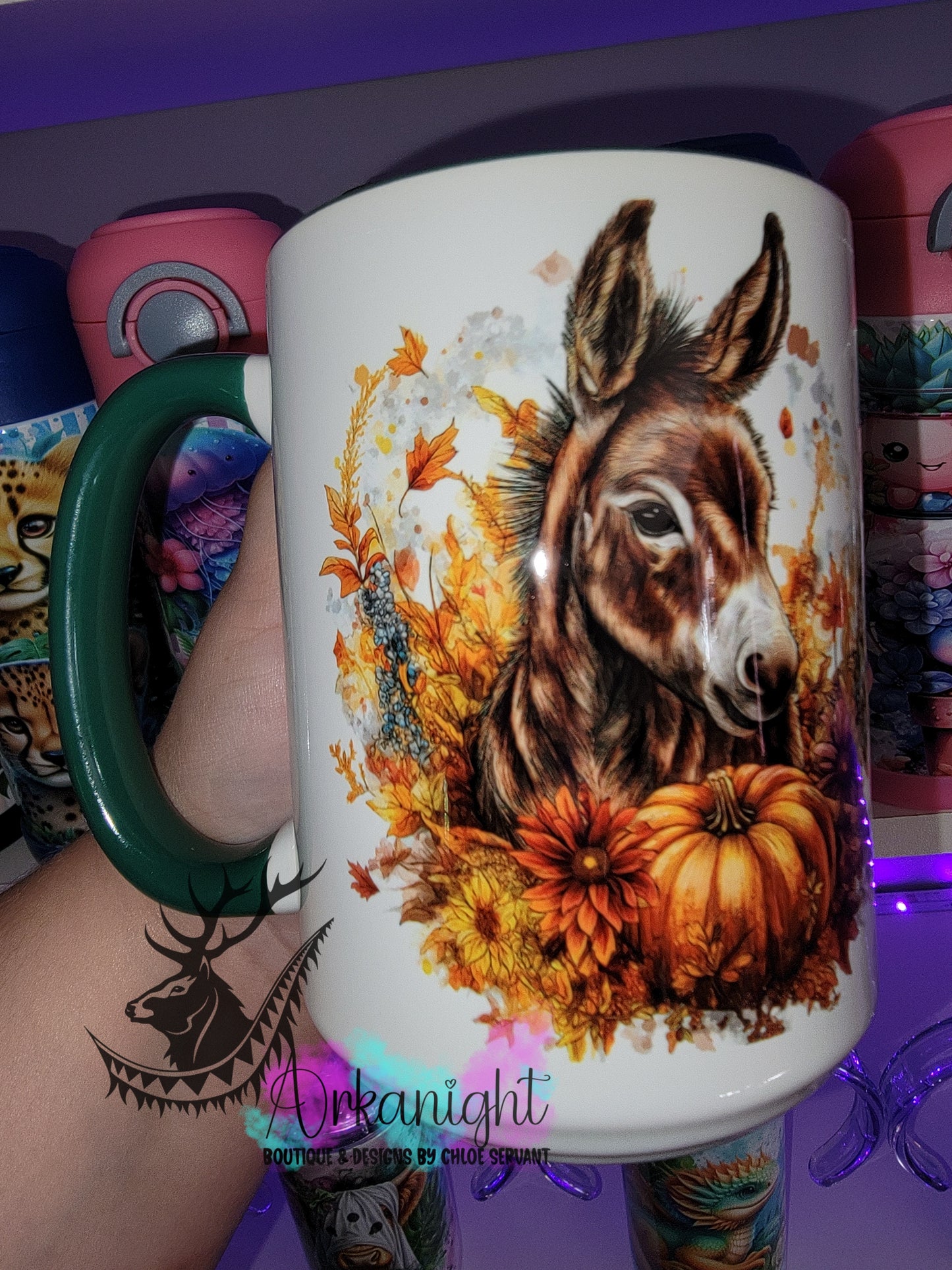 Tasse en céramique sur commande - Collection Automne - Âne