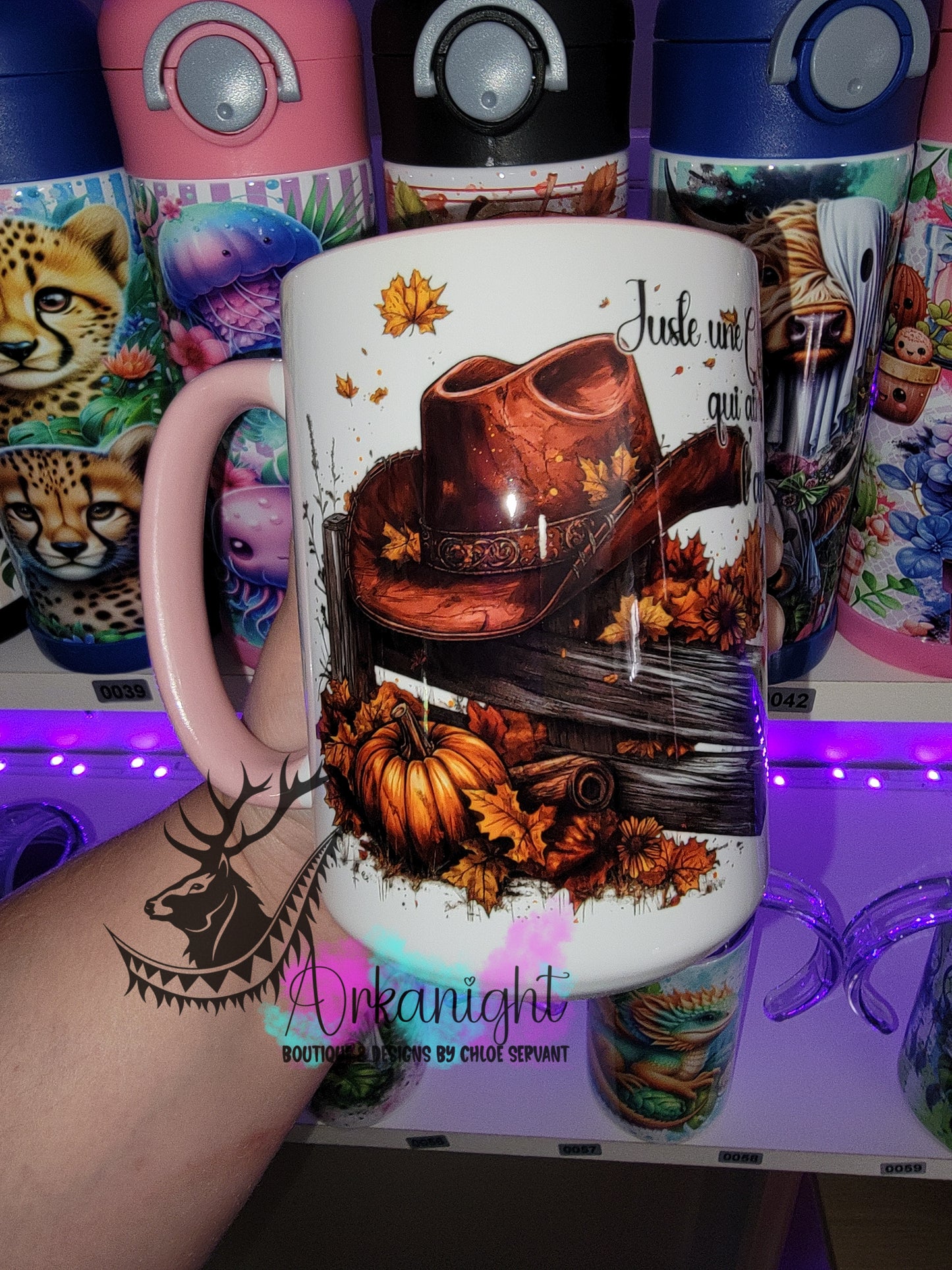 Tasse en céramique sur commande - Juste une Cowgirl qui aime l'automne
