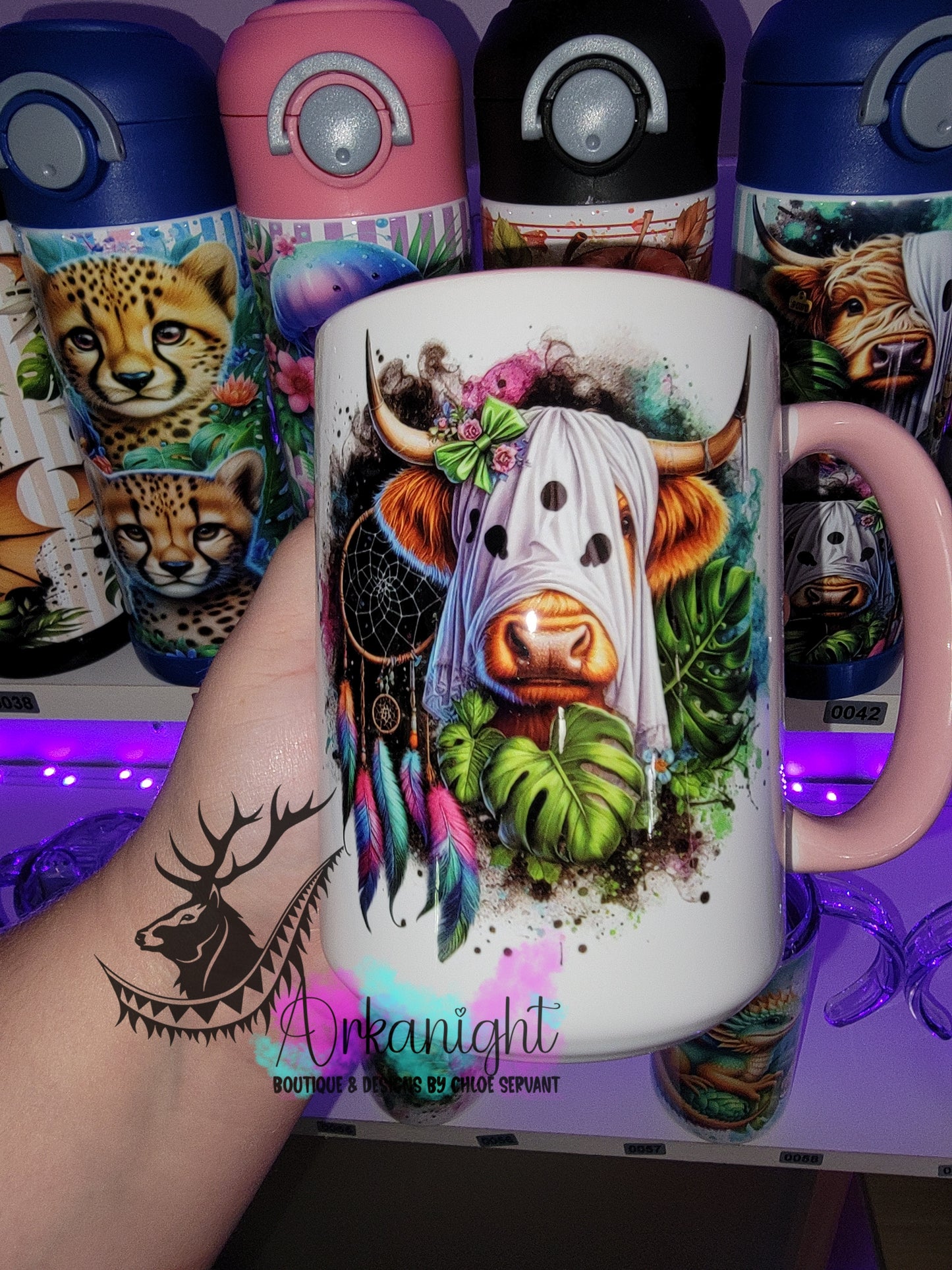 Tasse en céramique sur commande - Vache Fantôme